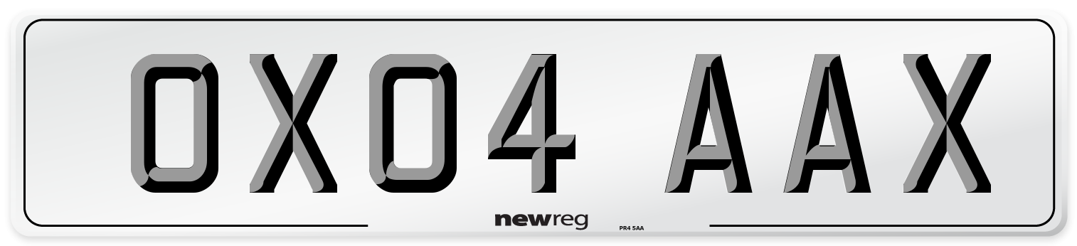 OX04 AAX Number Plate from New Reg